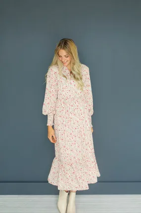 Amy Floral Bud Midi Dress - DM Exclusive - Maternity Friendly - FINAL SALE
