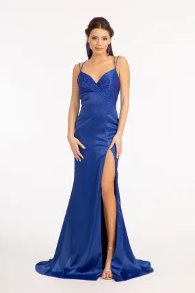 Beads Embellished Satin Mermaid Dress