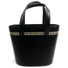 Brand Inspired Trendy Inspired Burberry London Hand Bag Black Leather (shc7-10898)