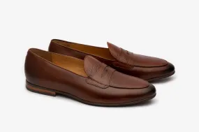 Brown Croco Belgian Loafers
