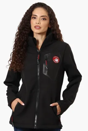 Canada Weather Gear Fleece Lined Zip Pocket Lightweight Jacket - Black