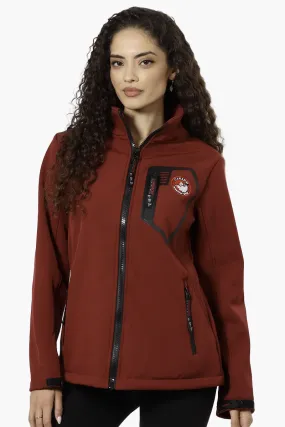 Canada Weather Gear Fleece Lined Zip Pocket Lightweight Jacket - Red