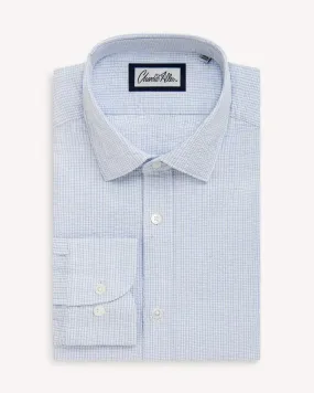 Charlie Allen Seersucker Cotton Shirt Sky