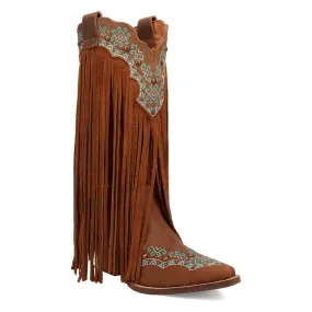 Dingo Womens Tequila Sunrise Brown Suede Cowboy Boots