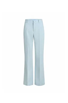 Esther Straight Slim Leg Crepe Floor Length Pants