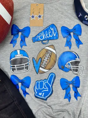 Football #1 Blue Graphic Tee