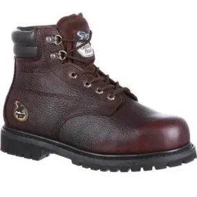 Georgia Boot Farm 'n Ranch Men's Waterproof Steel Toe Boots G6174 In Brown