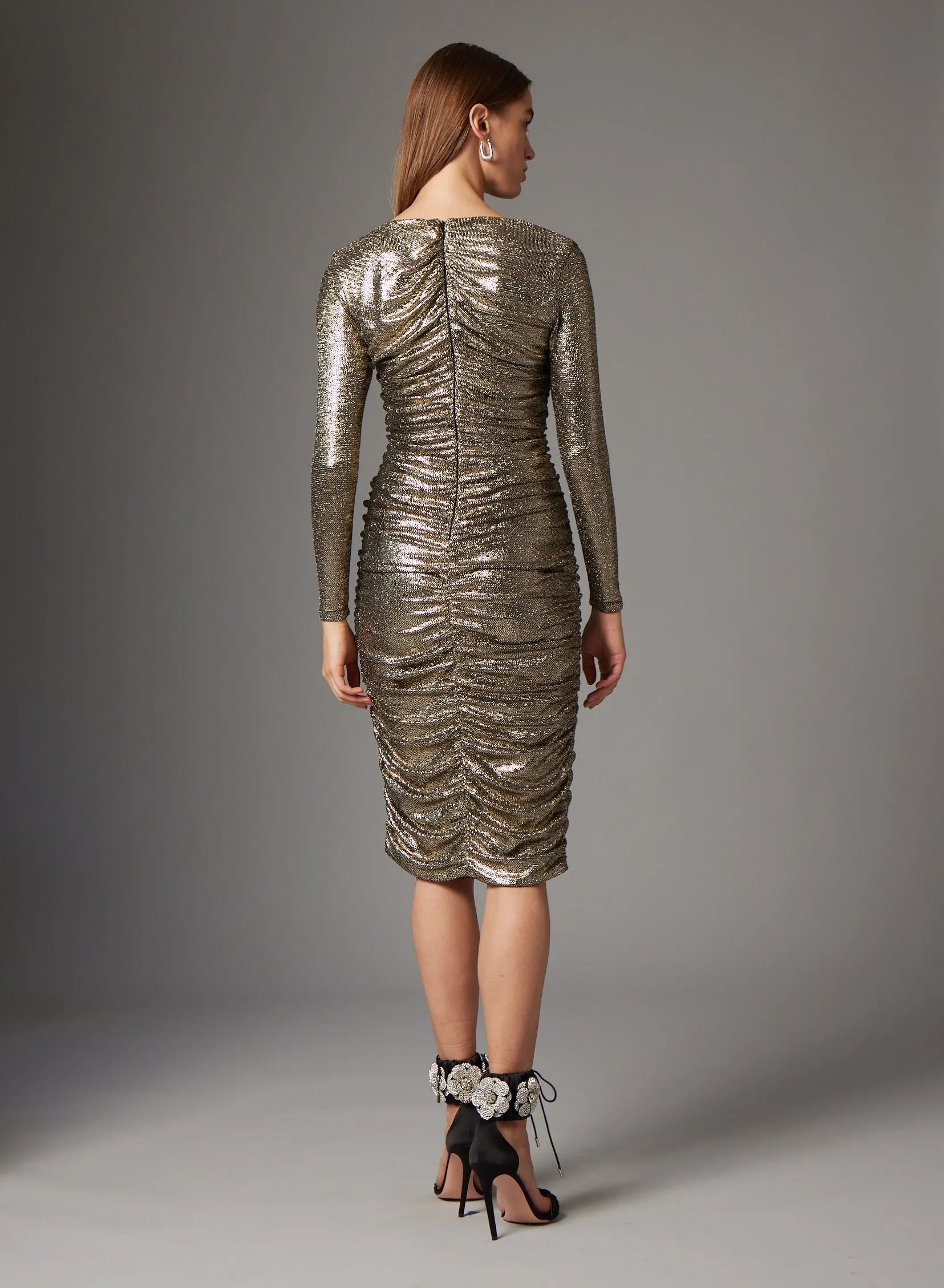 Gilner Farrar Emma Dress in Gold