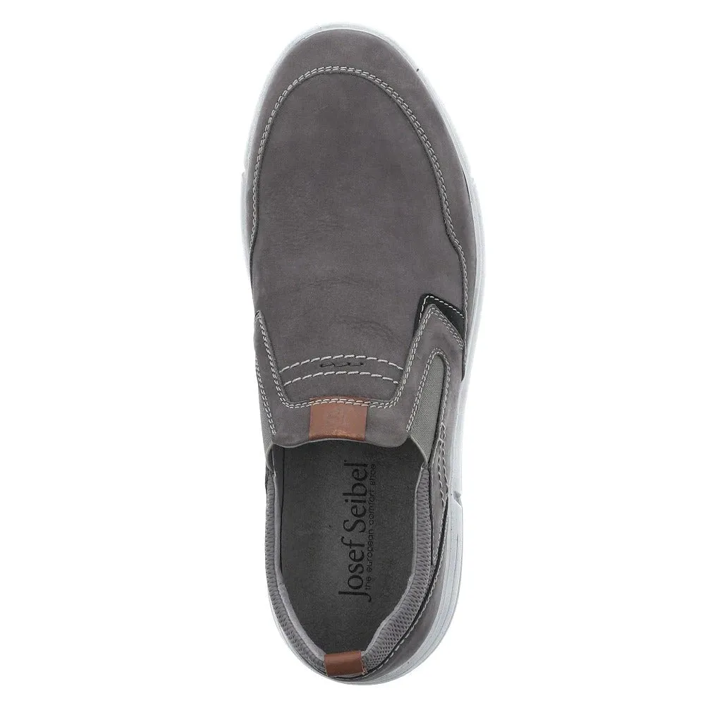 Josef Seibel Men's Enrico 04 Leather Casual Shoes Trainers Asphalt Grey