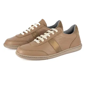 Kwaru : Ladies Leather Sneaker in Timber Cayak & Beige Spirit