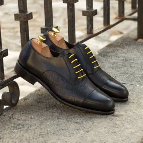 Men's Oxford Leather Shoes Wide Plus Size Black 3886