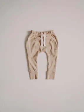 Ribbed Pocket Joggers - Almond