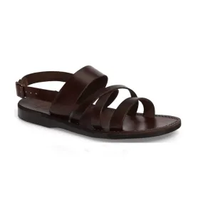 Silas - Leather Slingback Sandal | Brown