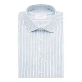 Thomas Pink Classic Fit Formal Superior Broken Stripe Shirt Blue/White