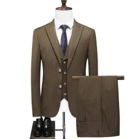Three-piece Slim Wedding Suit Men